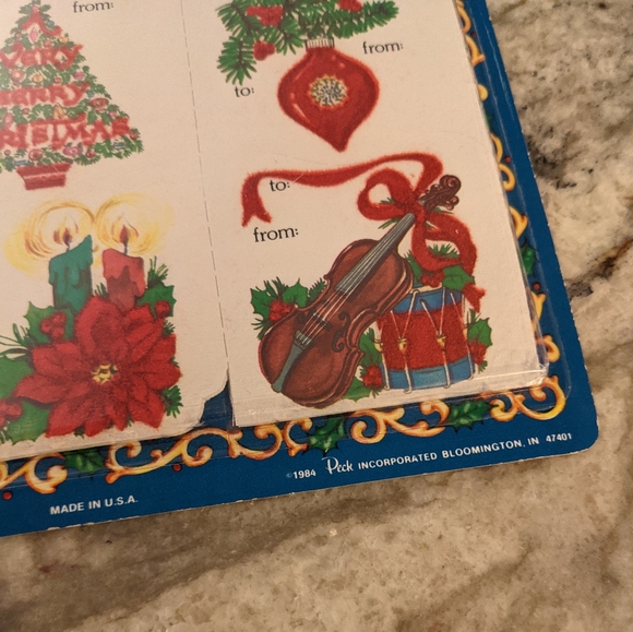 VTG Velvet Touch Gift Tags 1984 Bonus Montgomery Wards price tags org package - Picture 3 of 7